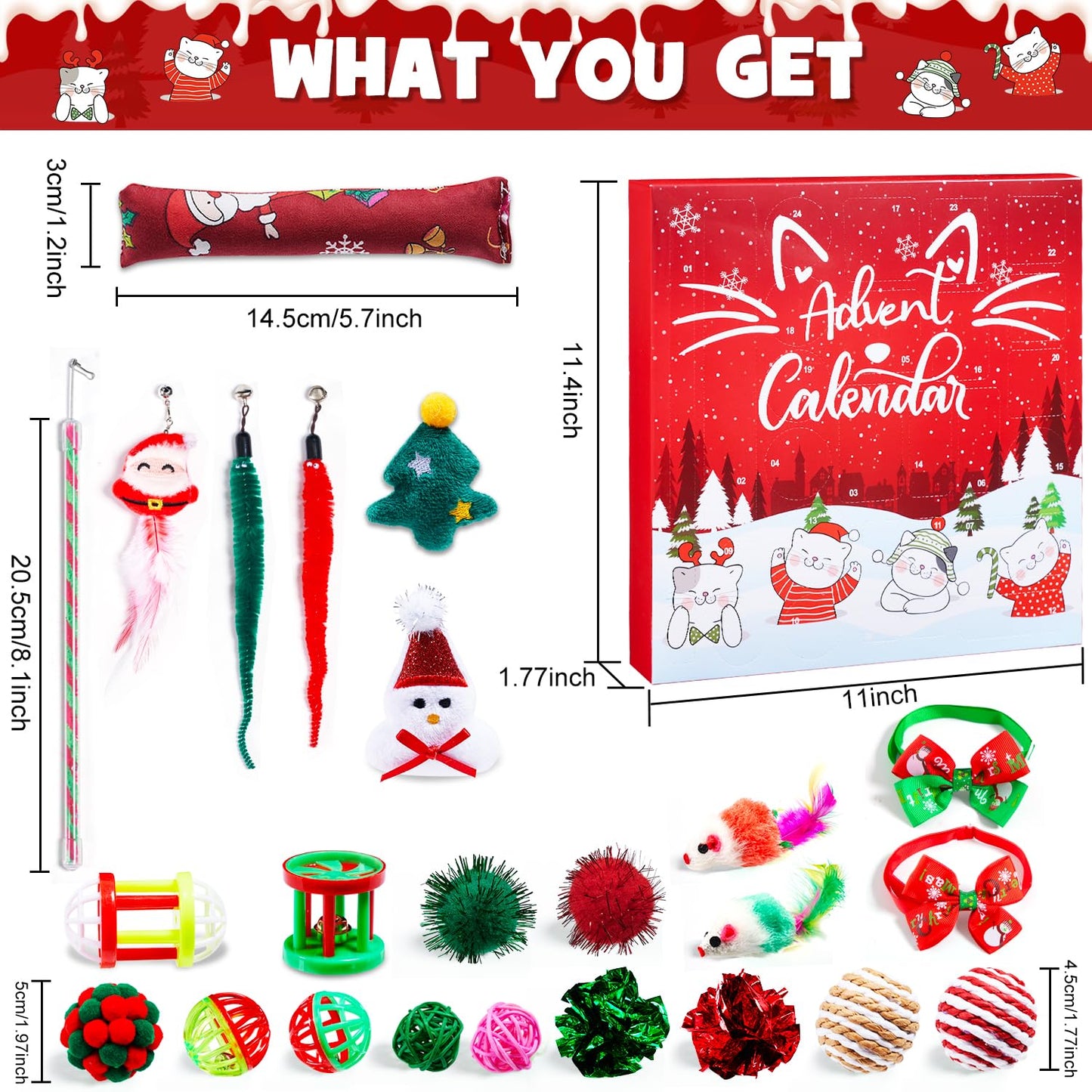Cat Christmas Calendar – 24 Toy Gifts