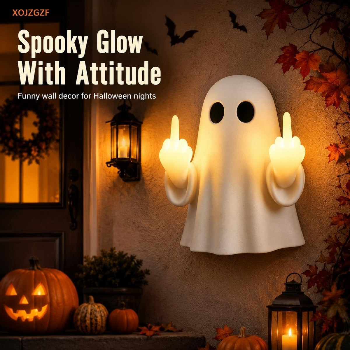 Cute Ghost Statue Holiday Night Lamp