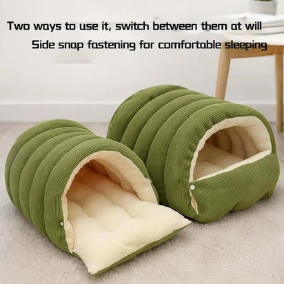 Indoor Cat Bed – Cave Style Cozy Hideaway with Removable Washable Cover & Anti‑Slip Base