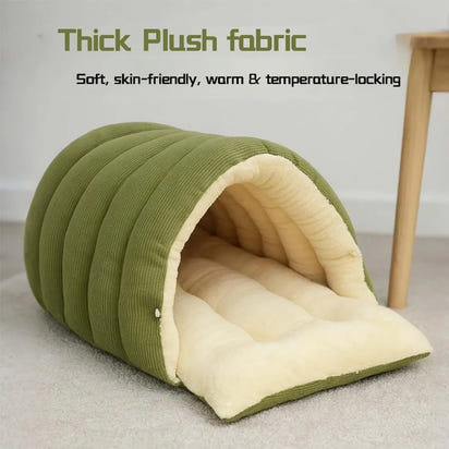Indoor Cat Bed – Cave Style Cozy Hideaway with Removable Washable Cover & Anti‑Slip Base