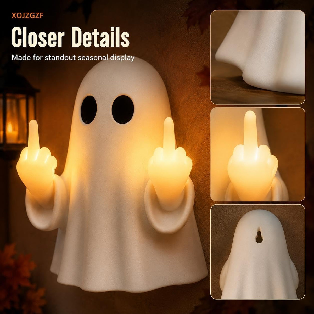 Cute Ghost Statue Holiday Night Lamp