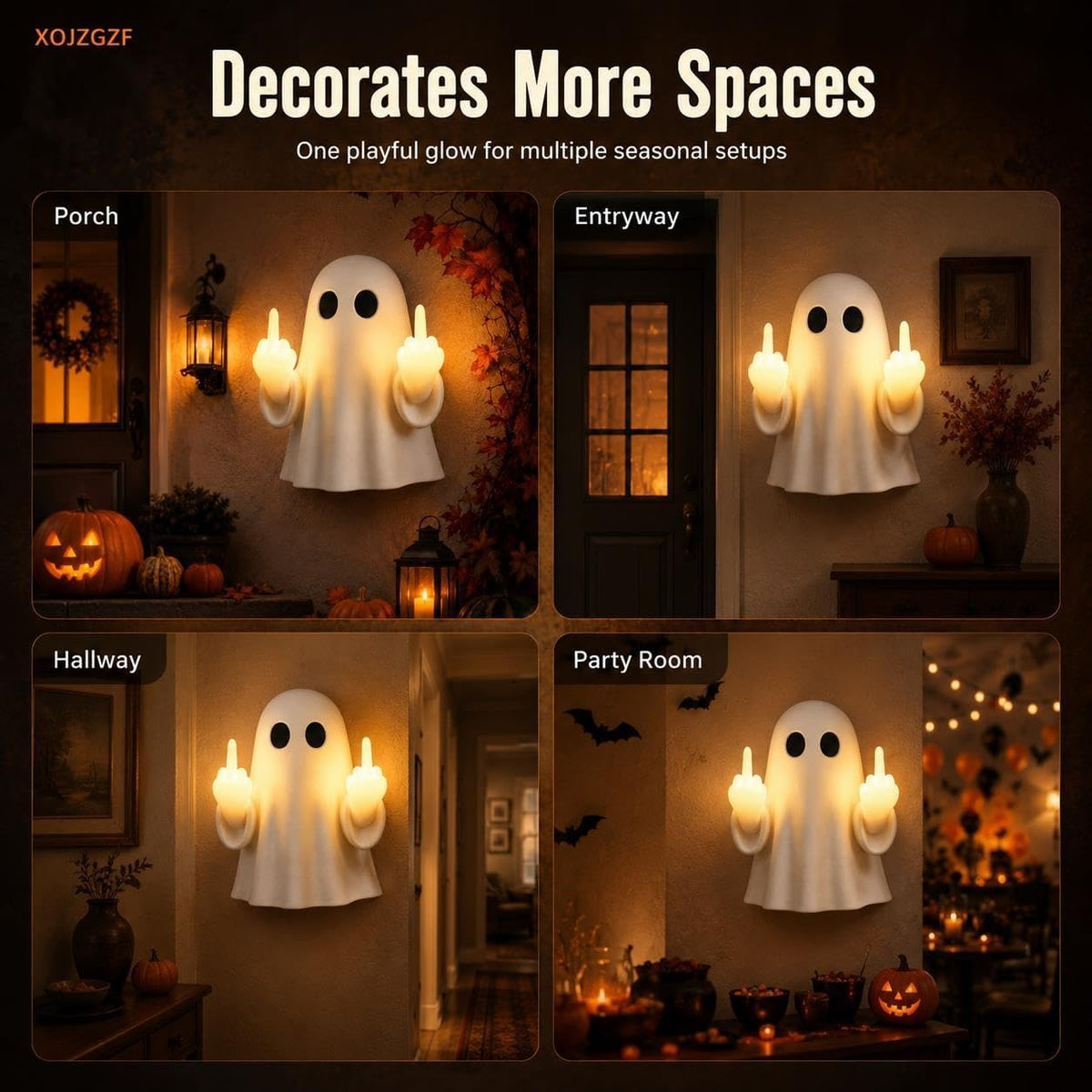Cute Ghost Statue Holiday Night Lamp
