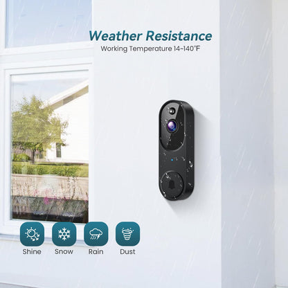 Smart Wireless Wifi Doorbell Camera Phone Door Ring Video Intercom Security Bell