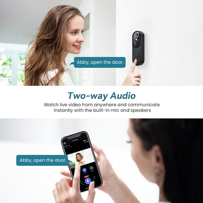 Smart Wireless Wifi Doorbell Camera Phone Door Ring Video Intercom Security Bell