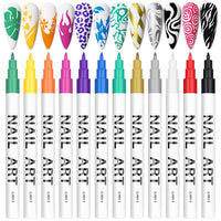 12 Colors Nail Art Pens Set