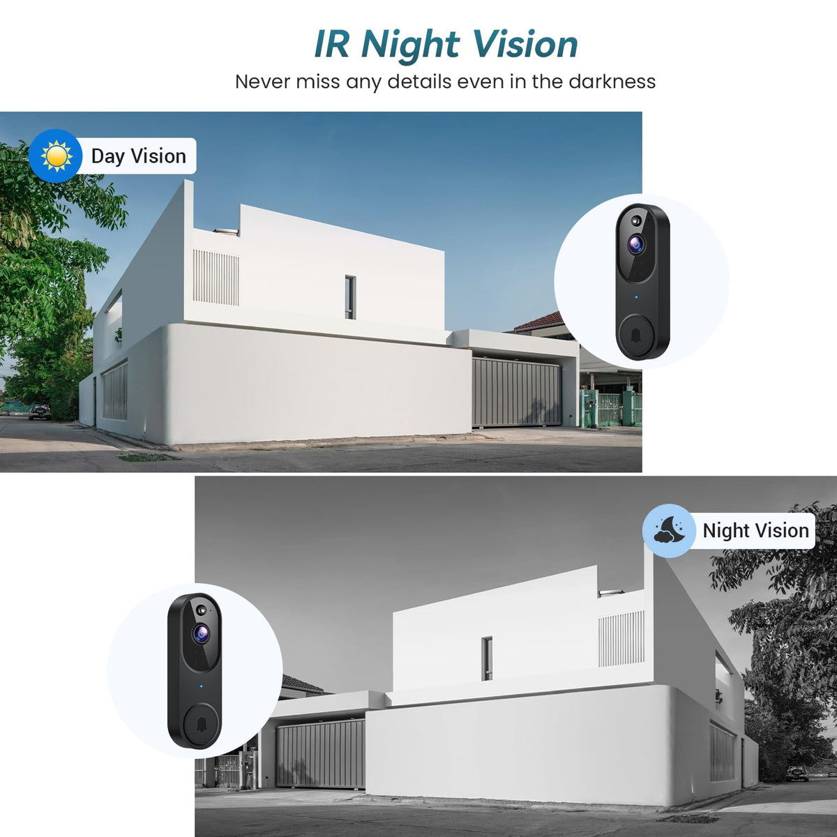 Smart Wireless Wifi Doorbell Camera Phone Door Ring Video Intercom Security Bell