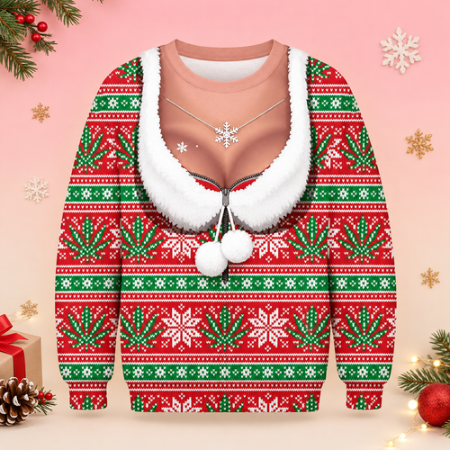 Funny Christmas Sweater 3D Muscle Print