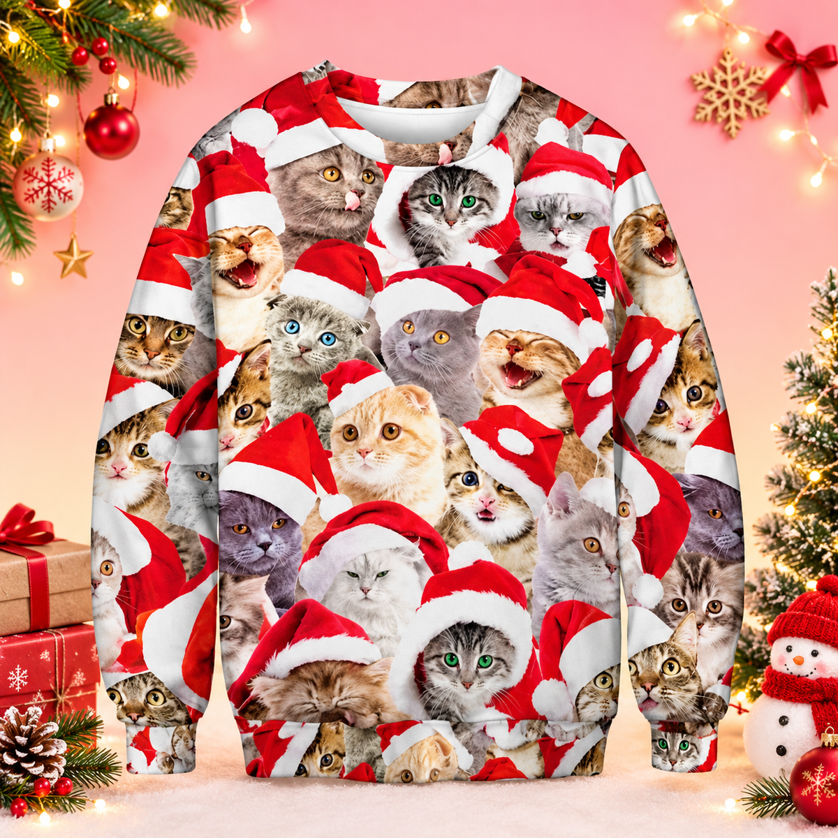 Funny Christmas Sweater 3D Muscle Print