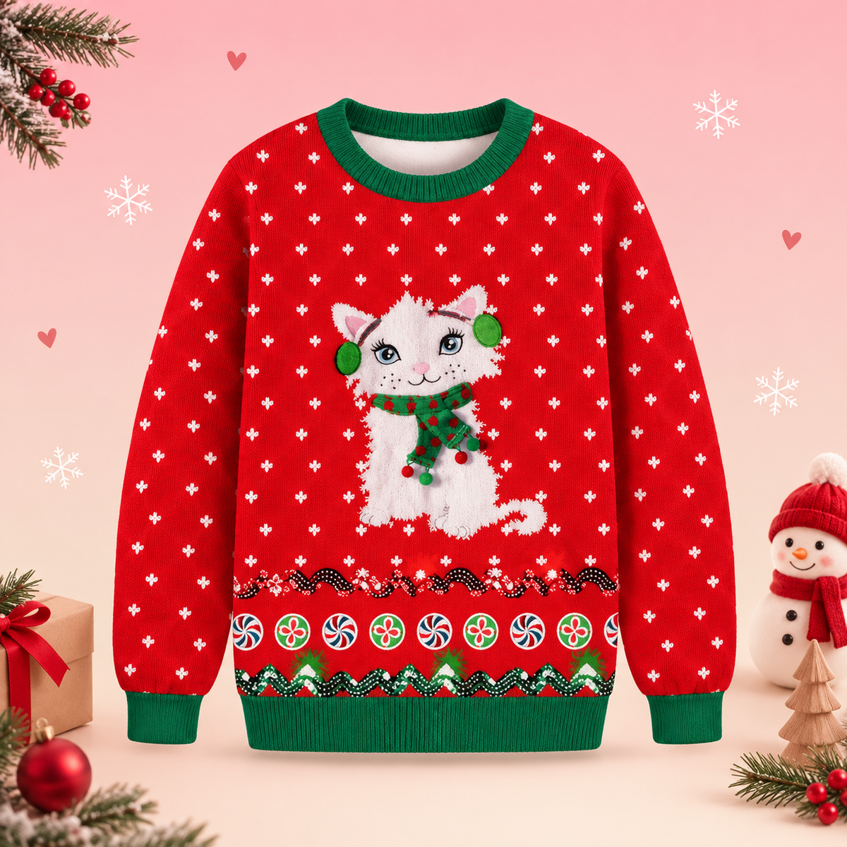 Funny Christmas Sweater 3D Muscle Print