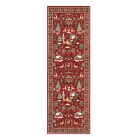 Long Christmas Reindeer & Trees Runner Mat